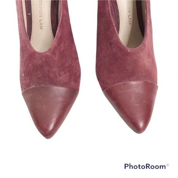 10 Crosby Derek Lam red suede and leather boots wedges size 6 - Picture 5 of 8